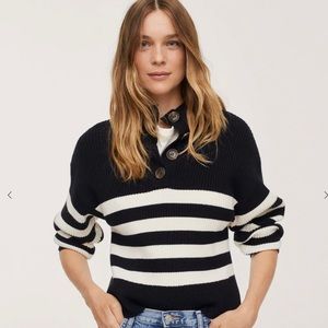 Mango Stripped Knit Sweater